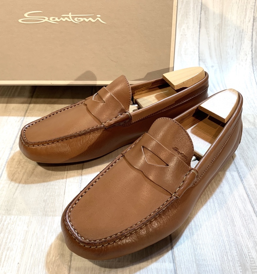 未使用 Santoniのローファー サイズ 6 (6.5万円) □サントーニ