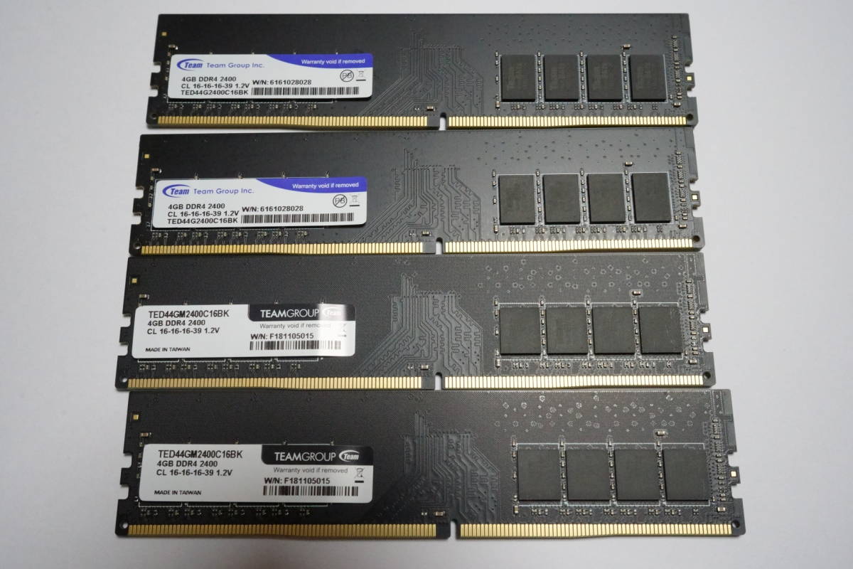 デスクトップ用メモリ Team DDR4-2400 32GB(8GB ×4枚) 最安挑戦】8GB DDR4-19200 DDR4-2400 デスクトップPC用 メモリ
