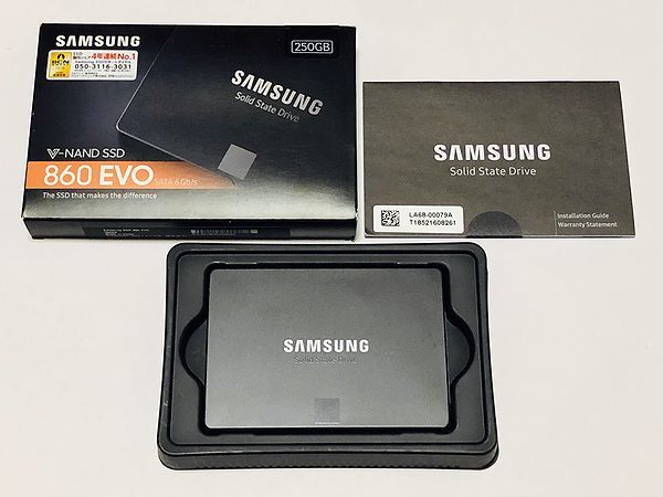 ○○訳あり Samsung SSD 860 EVO 250GB 2.5インチ○○ 256GB