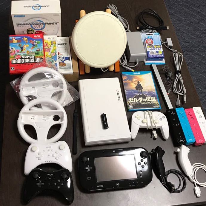 定番人気，高品質】 任天堂 WiiU 4人で遊べるセット おまけソフト12本付き