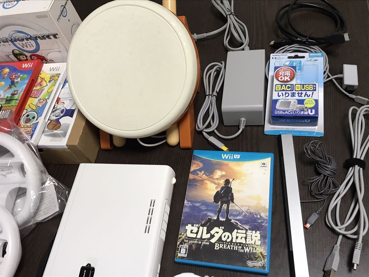 定番人気，高品質】 任天堂 WiiU 4人で遊べるセット おまけソフト12本付き