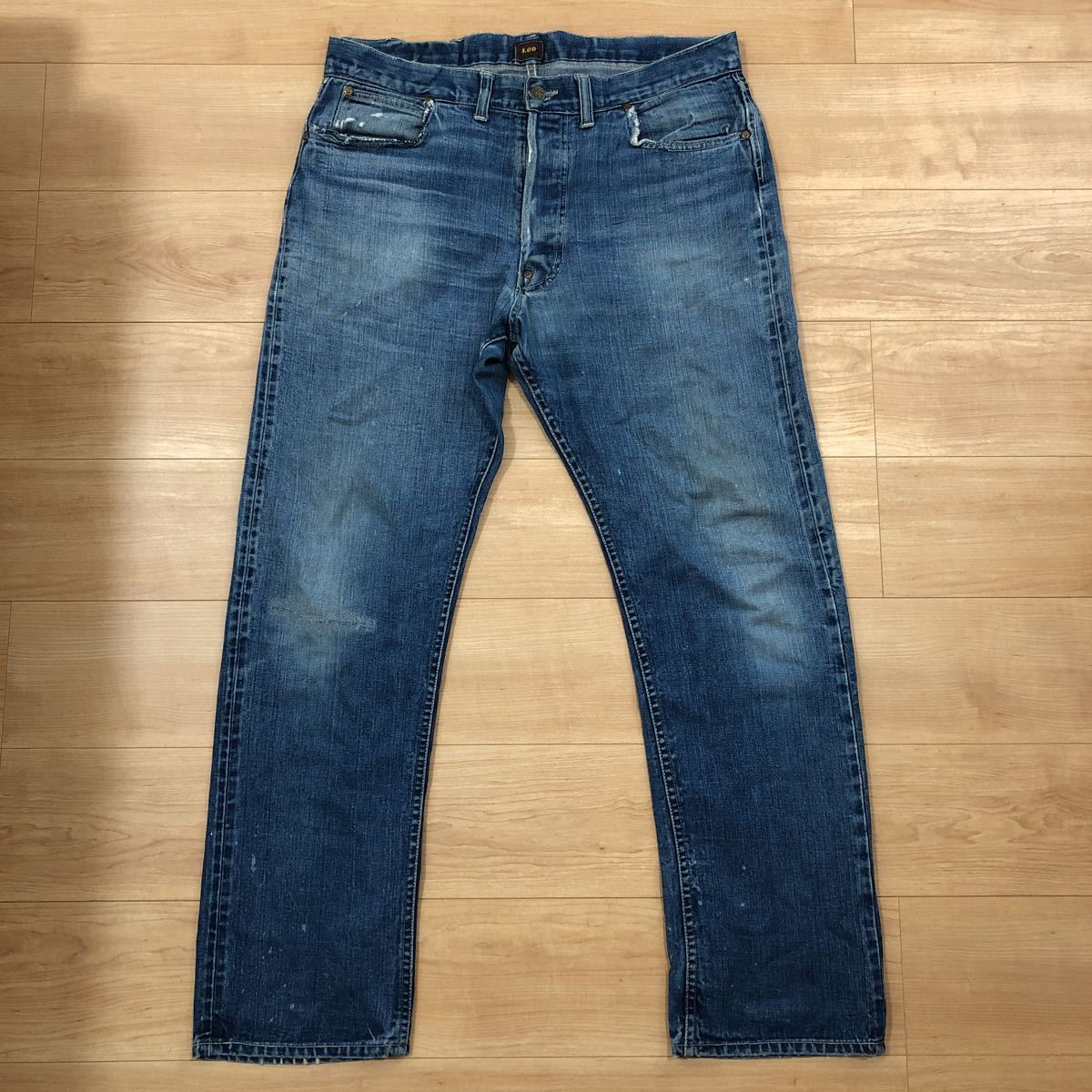40s 50sビンテージ Lee 101 101-B センター赤タグ デニムパンツ デニム 