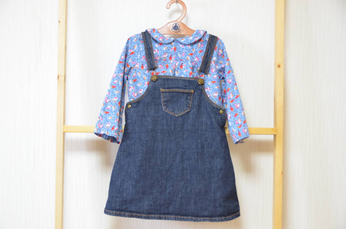 プチバトー Petit Bateauのシャツとジャンパースカート 86センチ 女の子用 売買されたオークション情報 Yahooの商品情報をアーカイブ公開 オークファン Aucfan Com