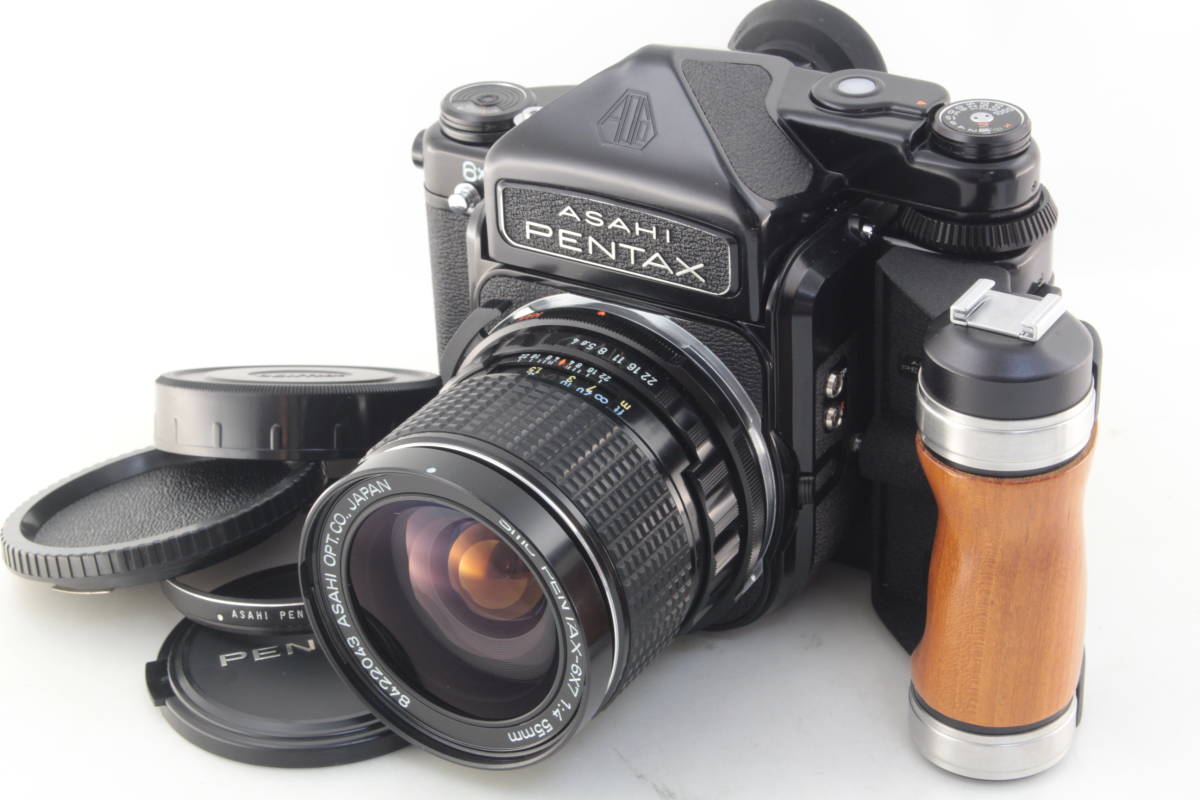 販売認定店 AB (良品) ASAHI PENTAX ペンタックス 6×7 55mm F4 木製
