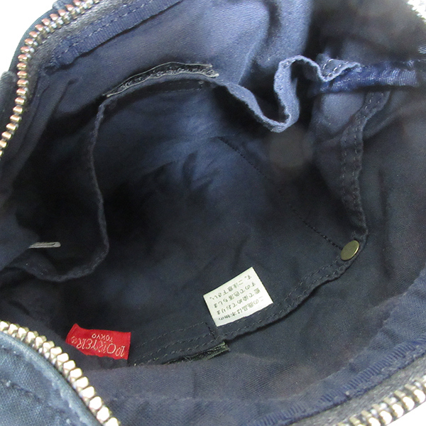 送料198円～□PORTER（ポーター）ディープブルー ウエストバッグ