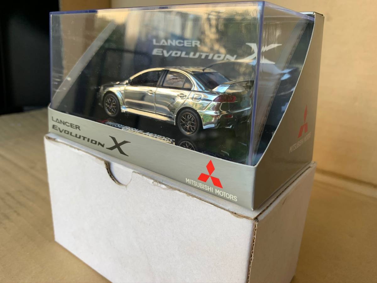 三菱 ランサーエボリューション X 1/43 メッキ仕様 成約記念品 非売品