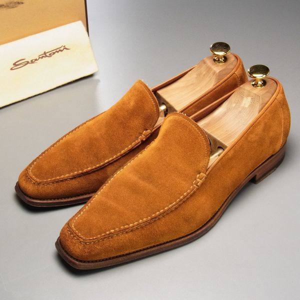 Santoni サントーニ スエードレザー ドレスシューズ ブラウン（新品 