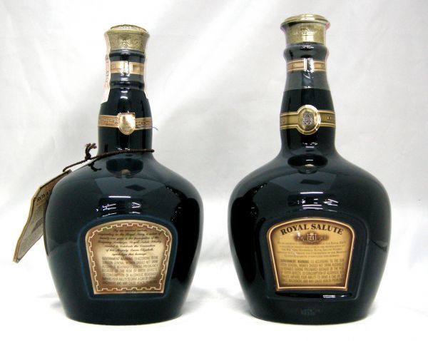 大人気，正規品 1000円スタート 酒2本セット ROYAL SALUTE 21年 青陶器×2 ロイヤルサルート 700ml 40% 1330g/1325g 未開栓 N846