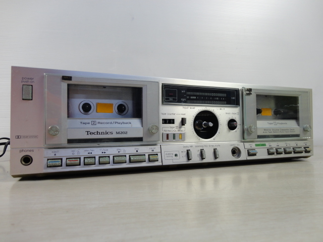 ★☆Technics RS-M202 ダブルカセットデッキ 3す34▽Technics RS-M202 ダブルカセットデッキ◇テクニクス ステレオ