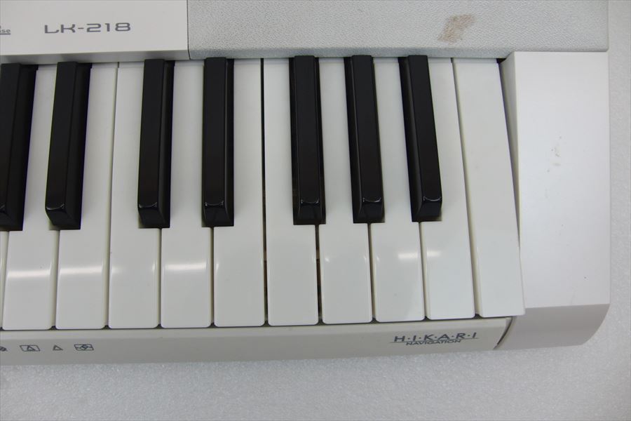 美しい ▽ CASIO カシオ LK-218 キーボード 動作OK 音出し確認済み 