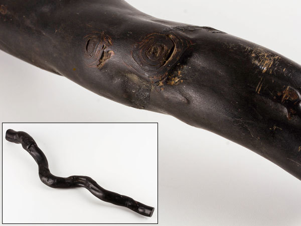 貴重 美品 海松 黒珊瑚の装飾品 高さ約30cm 太さ約10cm