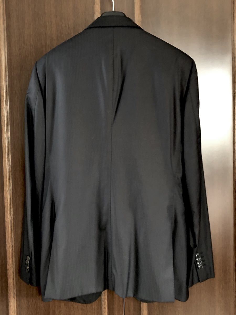 ARMANI アルマーニ 灰ストライプ 55万新品◇48=M◇黒ラベル◇GIORGIO