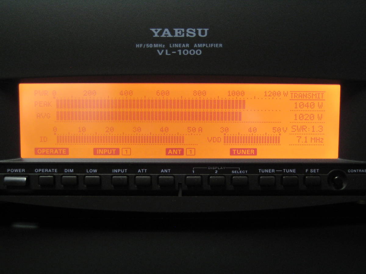 中古 YAESU 八重洲無線 VL-1000 HF帯 1KW／50MHz帯 500W リニアアンプ