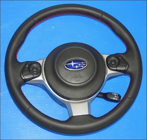 超激得，新作登場 良品 BRZ ZC6 用 H型 後期 赤ステッチ 純正 ステアリング ハンドル スイッチ エアバッグ付き FT86 86 ZN6(ステアリング、ハンドル本体)｜売買されたオークション情報、yahooの商品情報をアーカイブ スバル用
