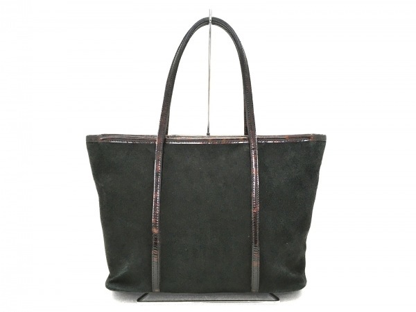 ブルーノマリ BRUNOMAGLI トートバッグ スエード×レザー 黒 バッグ 