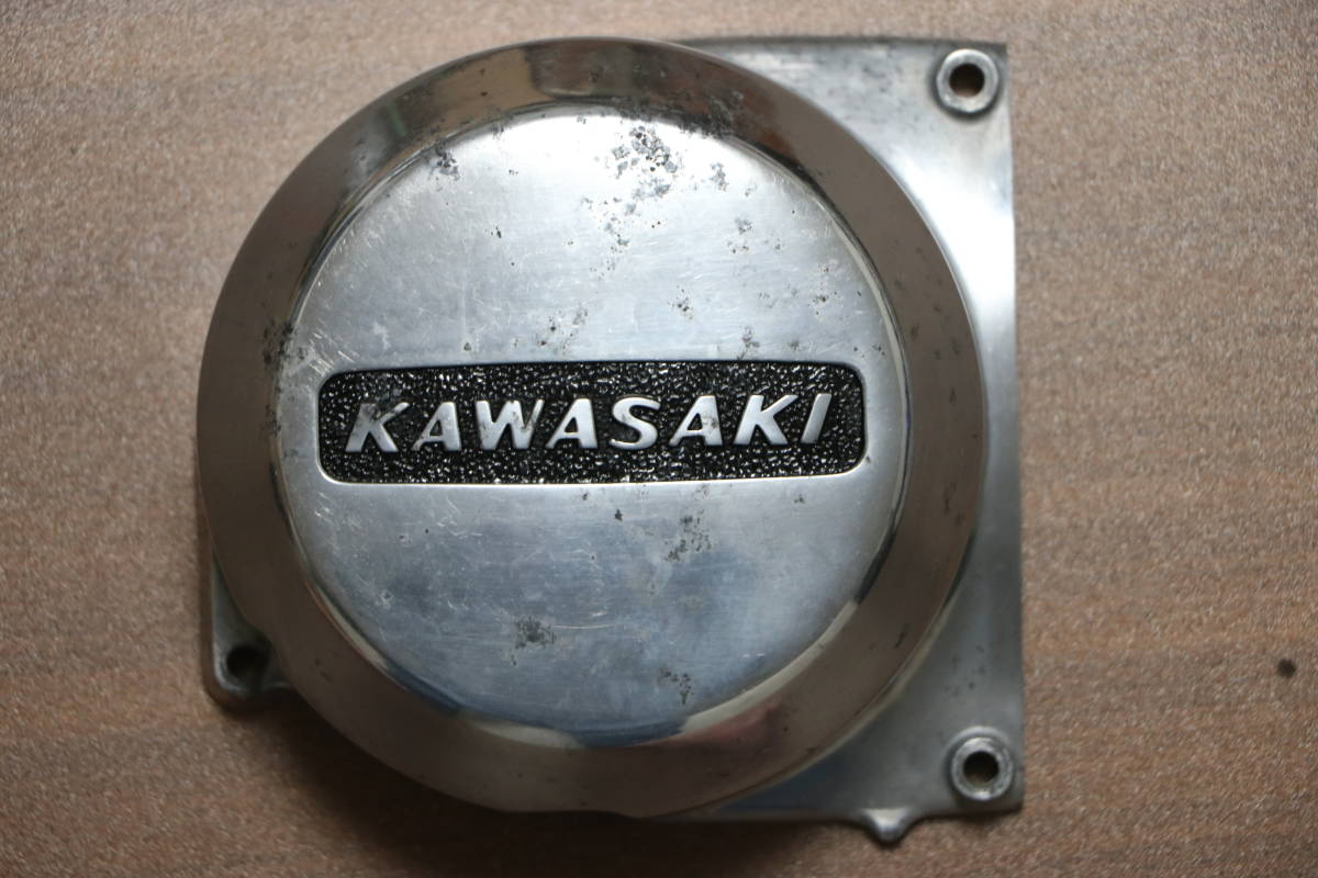 KH250 KH400 純正 ジェネレーターカバー ガスケット付 中古 左エンジン