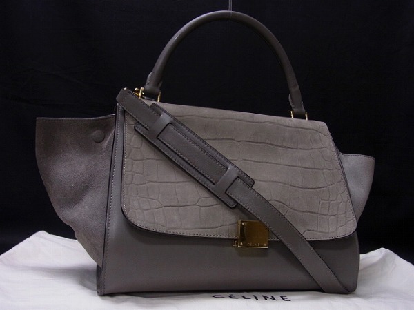 1円 □美品□ CELINE セリーヌ トラペーズ スエード×レザー 1円 □美品□ CELINE セリーヌ トラペーズ スエード×レザー