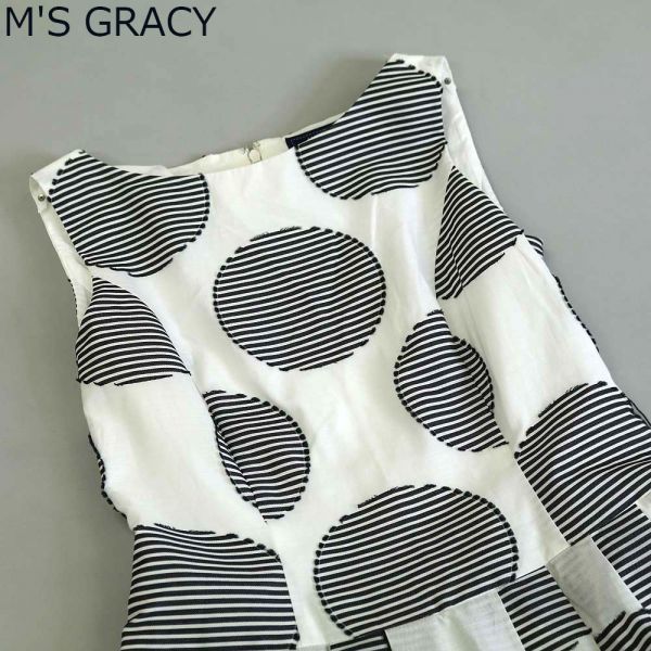 GM0949] M'S GRACY ワンピース ノースリーブ ホワイト系 38 エムズ
