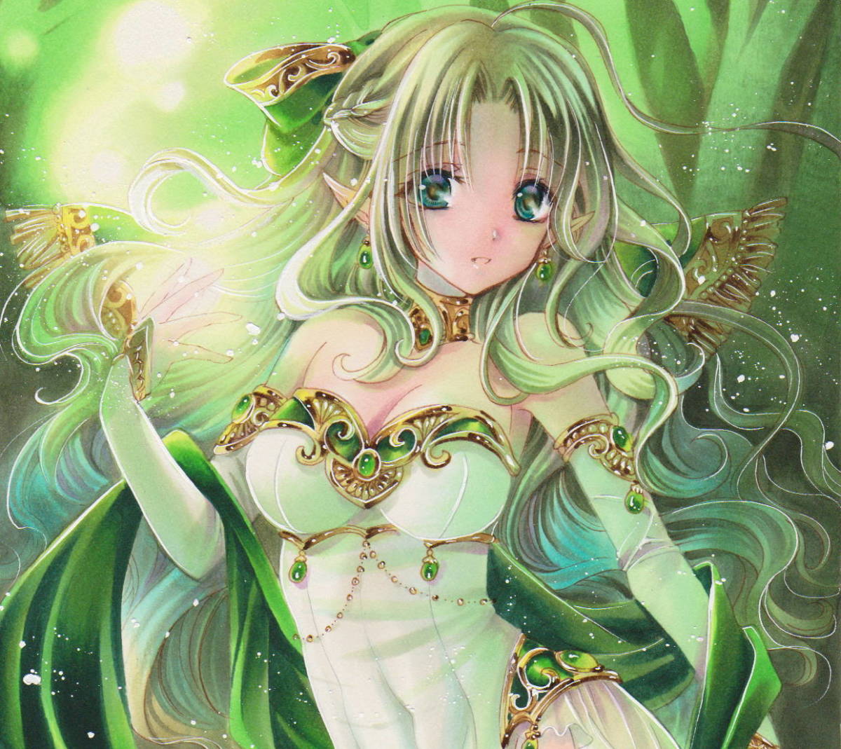 同人手描きイラスト オリジナル 森のエルフ サイズ水彩ボード 手描きイラスト 売買されたオークション情報 Yahooの商品情報をアーカイブ公開 オークファン Aucfan Com