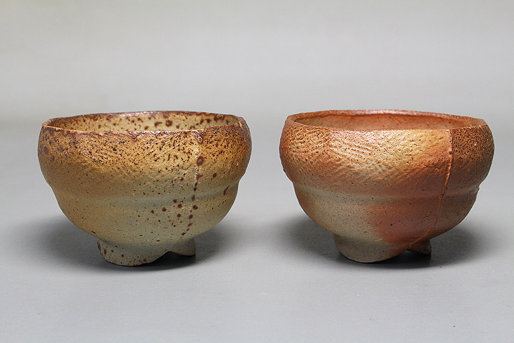 森陶岳 備前ぐい呑 作家物 陶芸家 渡辺聡 備前 ぐい呑 面取 筒