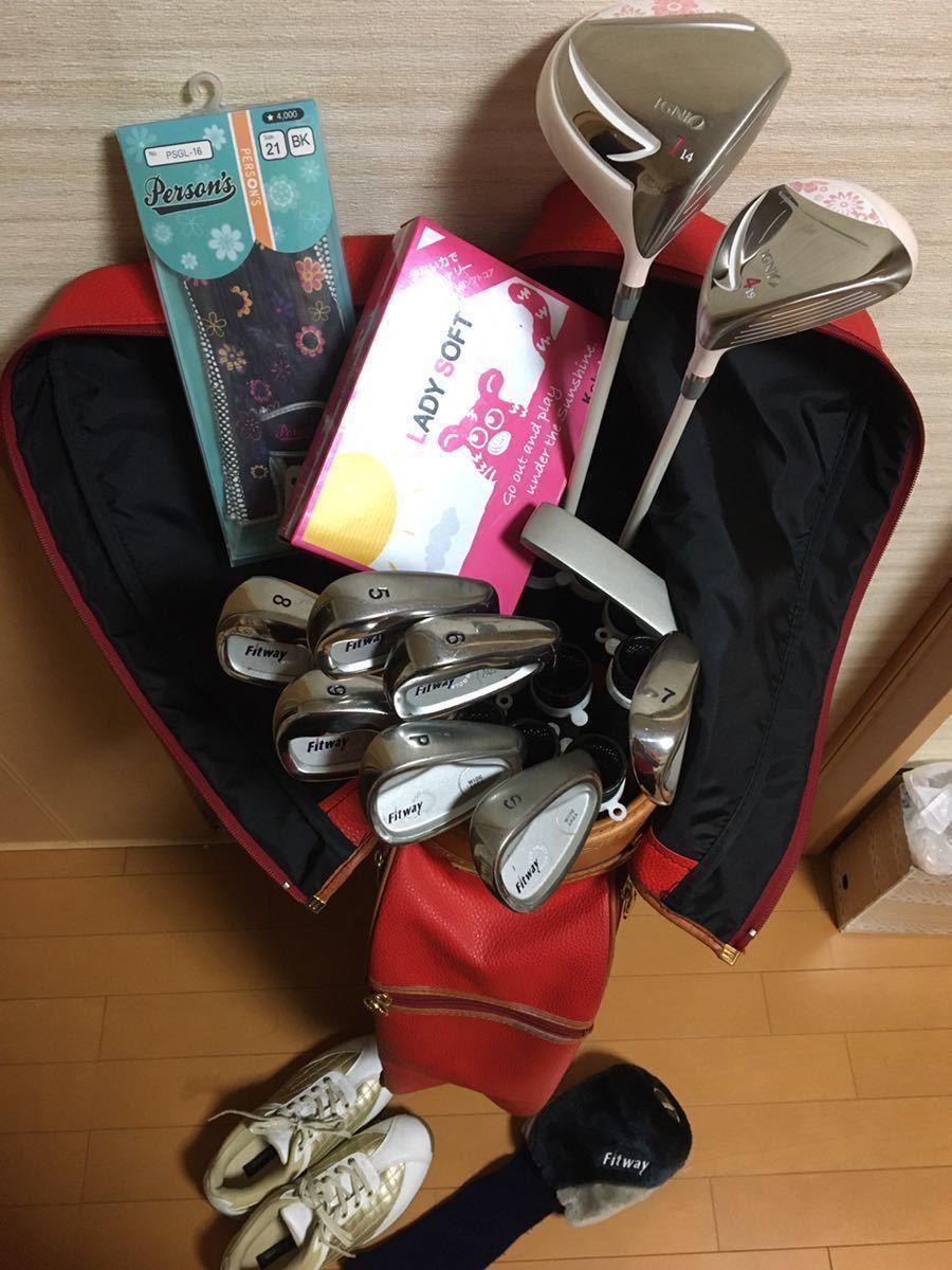 右利き用レディース ゴルフ クラブセット fitway 初心者向け & 新品