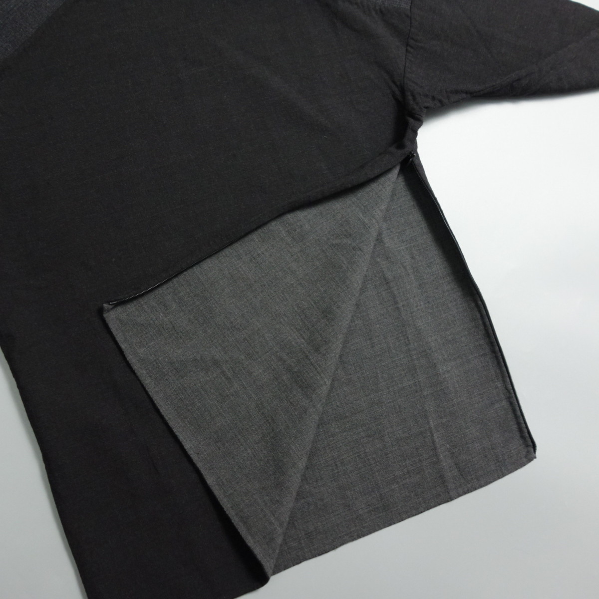 1円 プラダ PRADA イタリア製 ストレッチ サイドジップ 素材切替 長袖