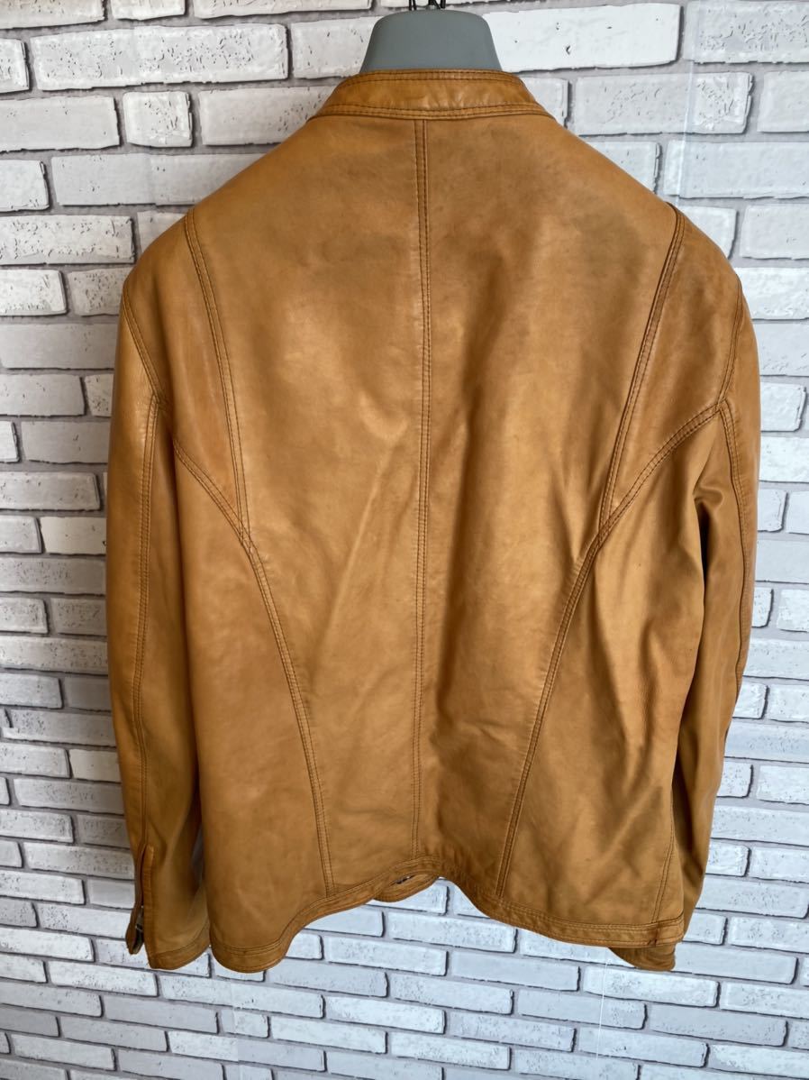 ☆新品☆ delan デラン 48 ライダースジャケット レザージャケット 羊 