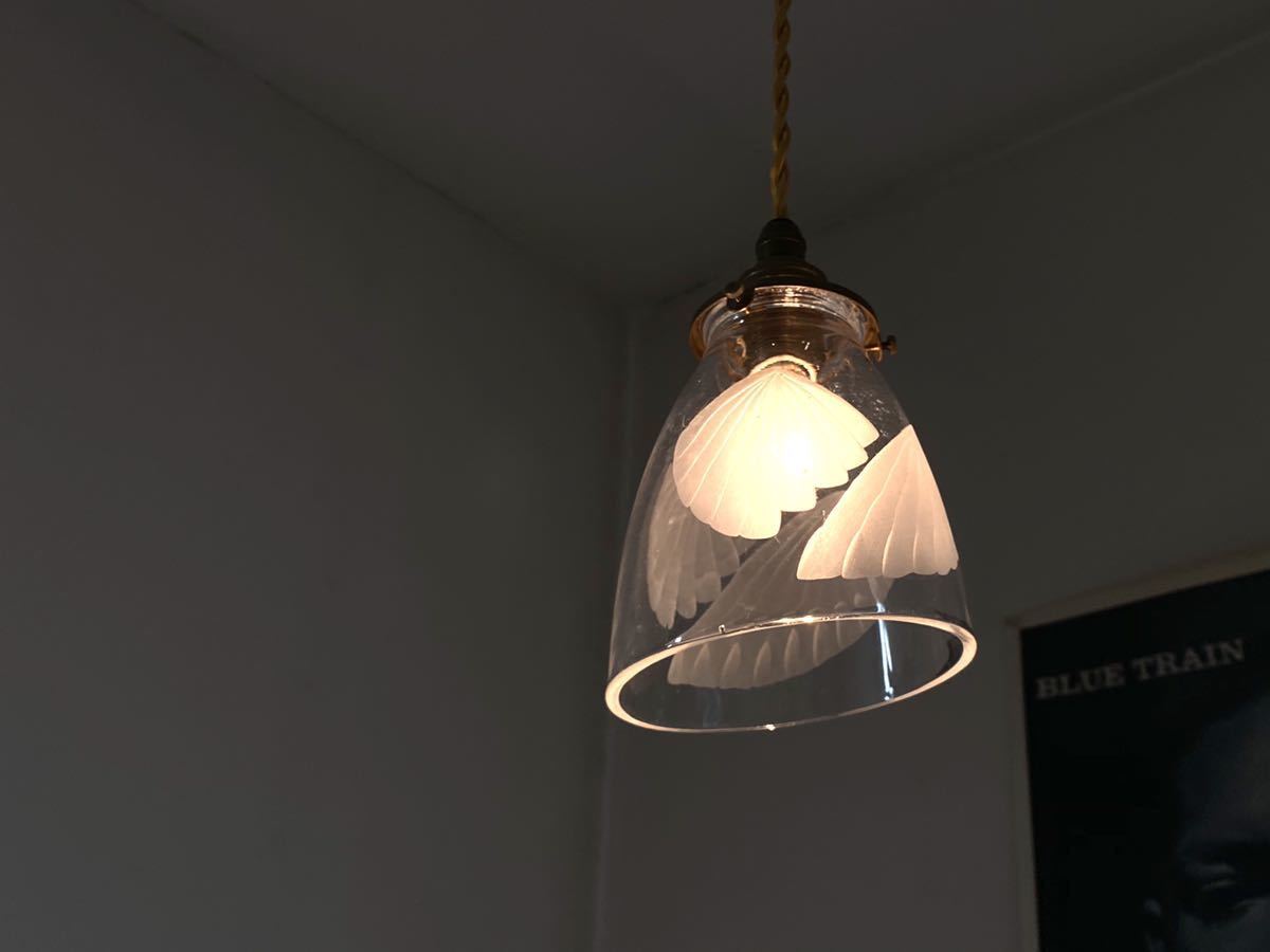  クリアガラス ランプシェード Shellfish motif / 電笠(照明)｜売買されたオークション情報、yahooの商品情報をアーカイブ公開 - オークファン 照明