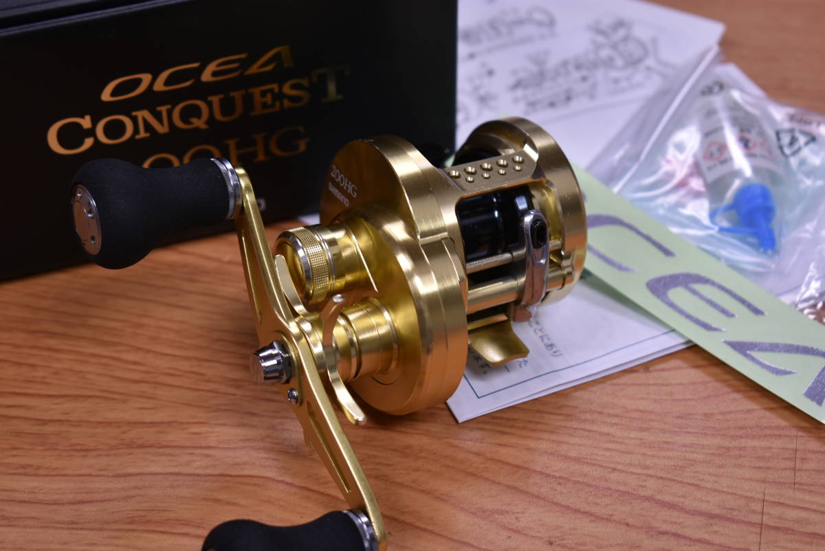  品 シマノ 14 オシアコンクエスト 200HG ハンドルカスタム 右巻き SHIMANO OCEA CONQUEST ライトジギングに(シマノ)｜売買されたオークション情報、yahooの商品情報をアーカイブ公開 - オークファン シマノ