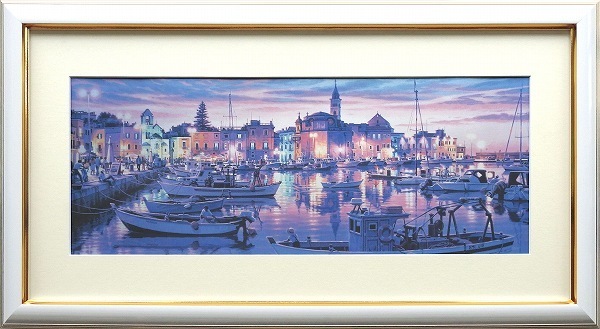 ◇ 笹倉鉄平 『 バルカローラ 』 複製画 笹倉鉄平 バルカローラ シルク