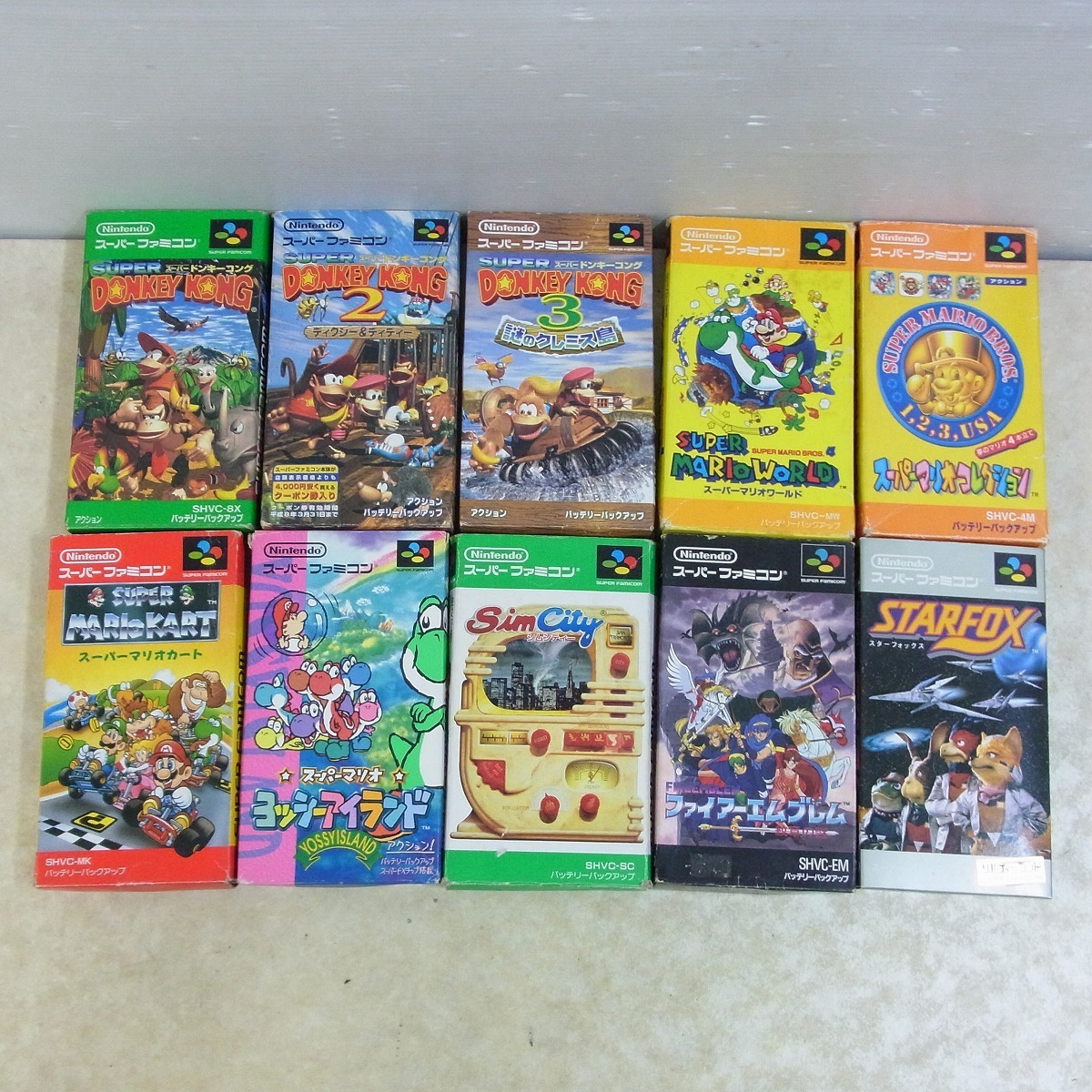Sfc スーファミ マリオカート スターフォックス シムシティ 等 任天堂 関連ソフト まとめて10本セット Nintendo 箱付 未検品 アクション 売買されたオークション情報 Yahooの商品情報をアーカイブ公開 オークファン Aucfan Com