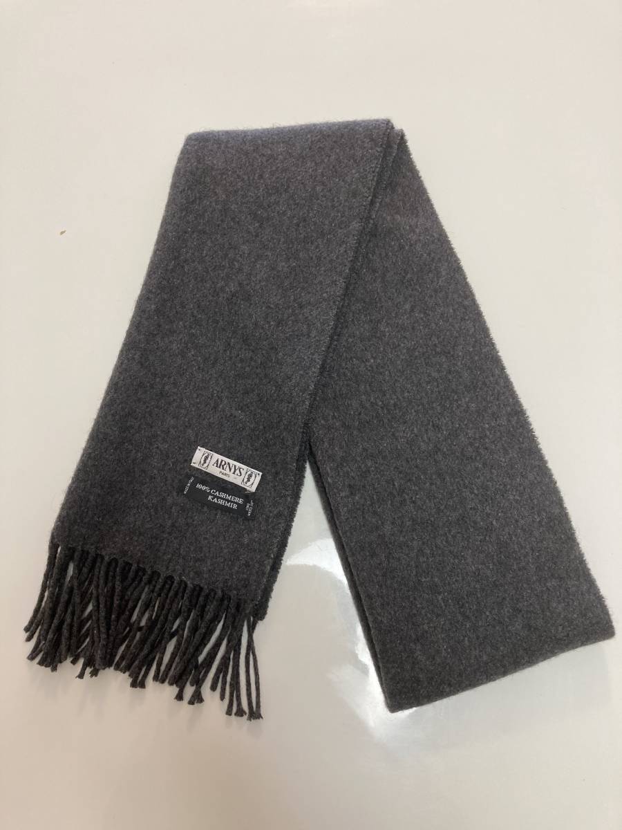 ○ アルニス ARNYS マフラー カシミア 100% MADE IN ITALY グレー