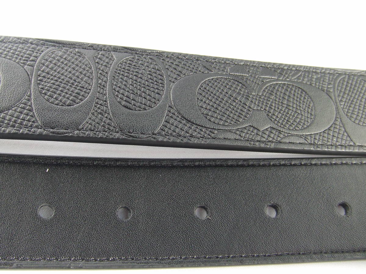 コーチ メンズ COACH カードケース 2点セット 箱 新品 COACH コーチ　４way メンズ リバーシブルベルトセット　バックルｘ２　F55157 ブラックシグネチャー柄/ブラック無地