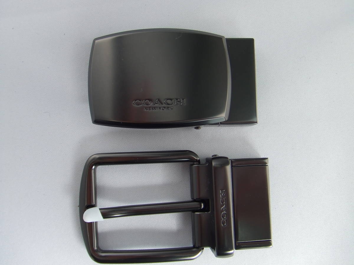 コーチ メンズ COACH カードケース 2点セット 箱 新品 COACH コーチ　４way メンズ リバーシブルベルトセット　バックルｘ２　F55157 ブラックシグネチャー柄/ブラック無地