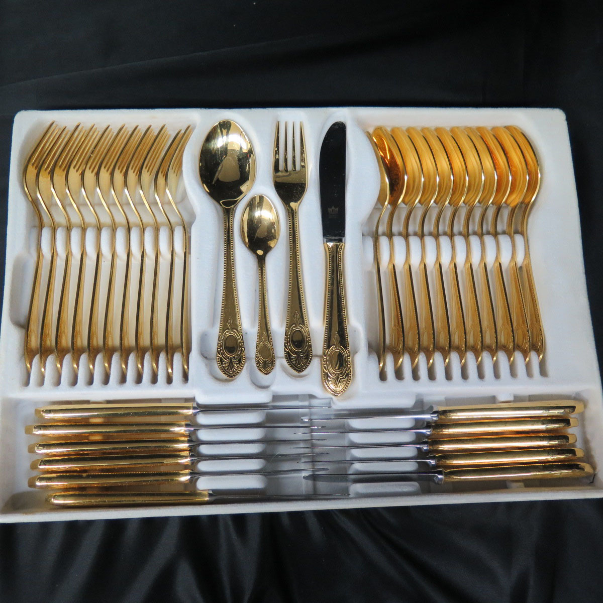 ドイツ ゾーリンゲン SBS 23/24 KARAT HARTVERGOLDET カトラリーセット