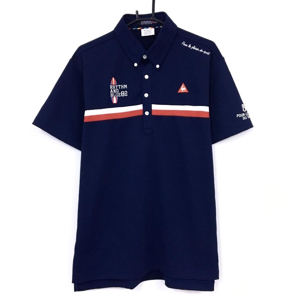  超 大きいサイズle coq sportif ルコック 半袖ポロシャツ ダークネイビー&times;レッド バック無地トリコロール メンズ 3L ゴルフウェア(ルコック)｜売買されたオークション情報、yahooの商品情報 シャツ