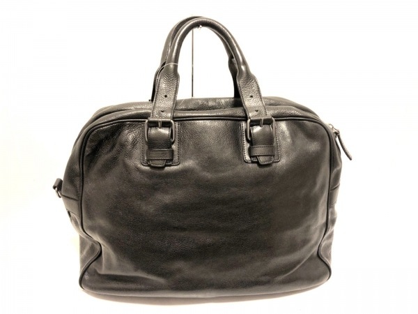 絶品】 バリー BALLY ボストンバッグ - レザー 黒 型押し加工/本体