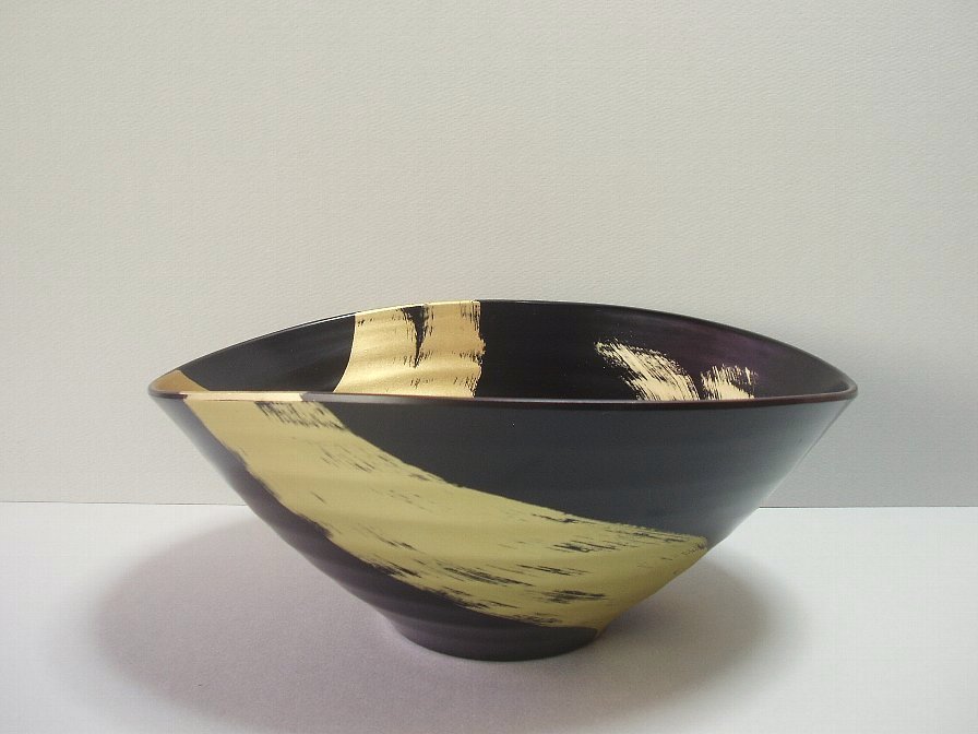 新品未使用 【山田平安堂】 サラダボウル 昇龍+サーバー金のセット