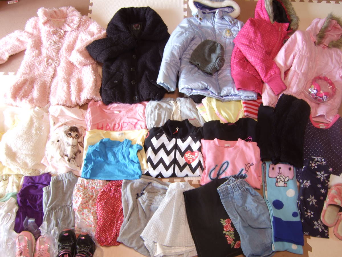 送料無料 USED!女の子 冬物多いキャラメゾピアノコート等有名ブラント  