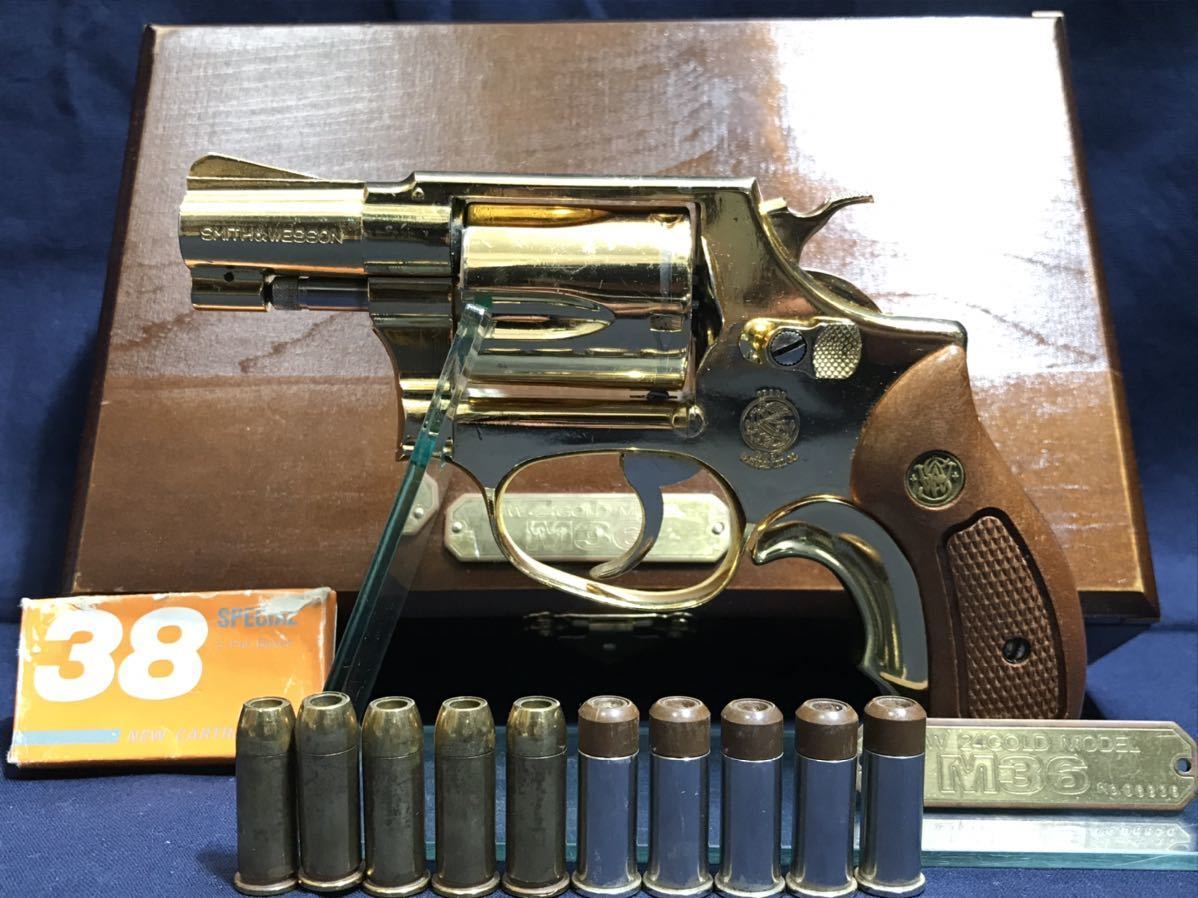 コクサイ S&W M36 24k 金属モデルガン SMG刻印あり 発火式モデルガン