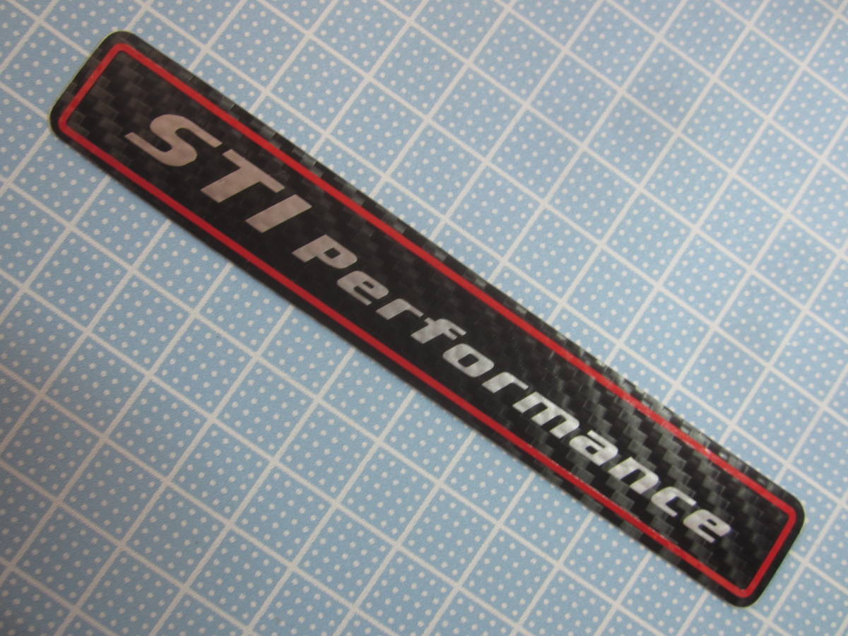 作成済失敗品 STI Performance エンブレム ステッカー オーナメント 横