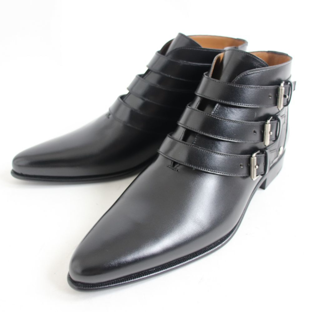  品 ジバンシィ BH601CH0J6 ロゴ刻印入り ベルトデザイン サイドZIP ロングノーズ ショートブーツ ブラック 41 伊製 箱 保存袋付き(男性用)｜売買されたオークション情報、yahooの商品情報をアーカ 男性用