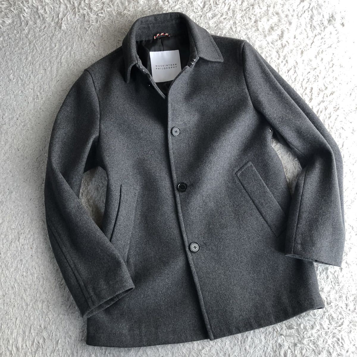 MACKINTOSH セール PORTSMOUTHアドミラルメルトン シングルピーコートA 
