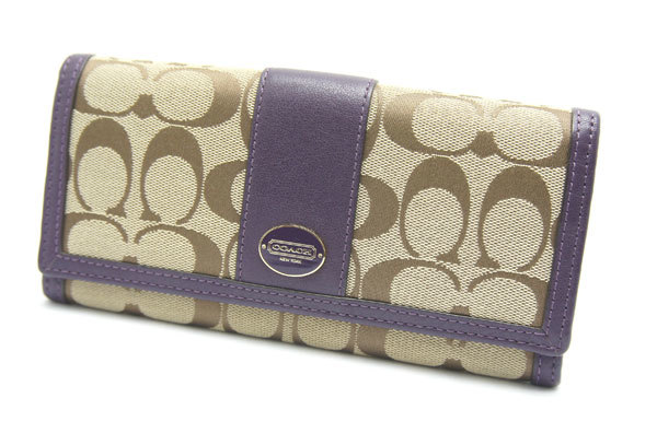 コーチ COACH 長財布 カーキ COACH（財布 グリーン・カーキ⁄緑色系）の 