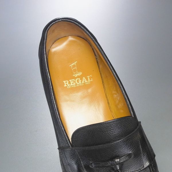 TB6757//*リーガル/REGAL*2641/タッセルローファー/レザースリッポン/ドレスシューズ/ビジネスシューズ/革靴/黒/ブラック タッセルローファー REGAL 0 革靴 本革 本皮