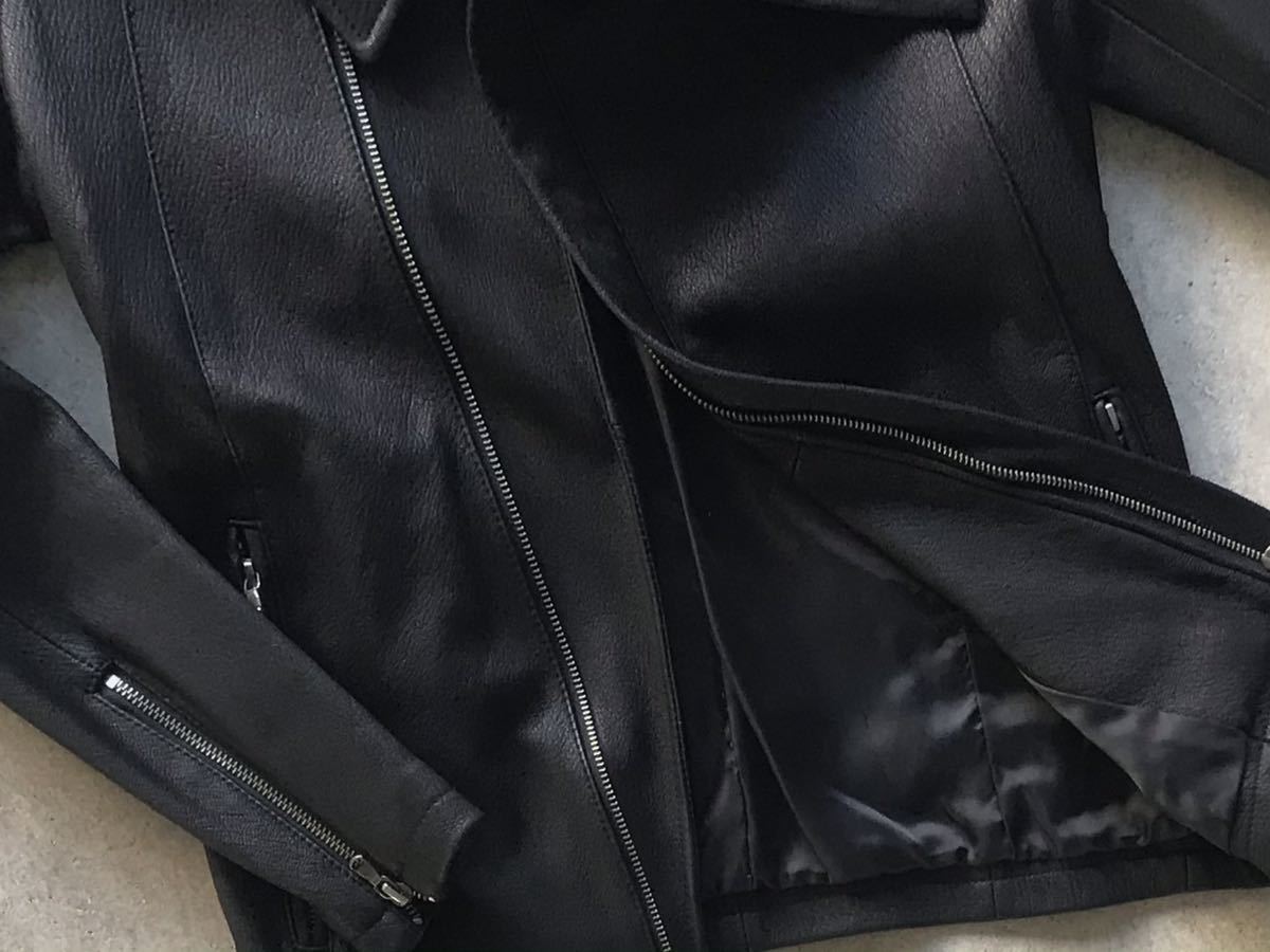 KATHARINE HAMNETT LONDON ゴートスキン 変形ライダースジャケット M 