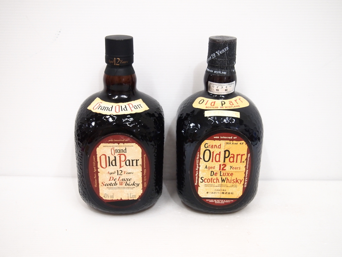  2本セット GRAND OLD PARR 12 De Luxe オールドパー 12年 デラックス スコッチウイスキー 1000ml 937.5ml 43％ 古酒 未開栓 L7970/L7941D2(スコッチ)｜売買されたオークション情報、yahooの商品情報をアーカイ スコッチ