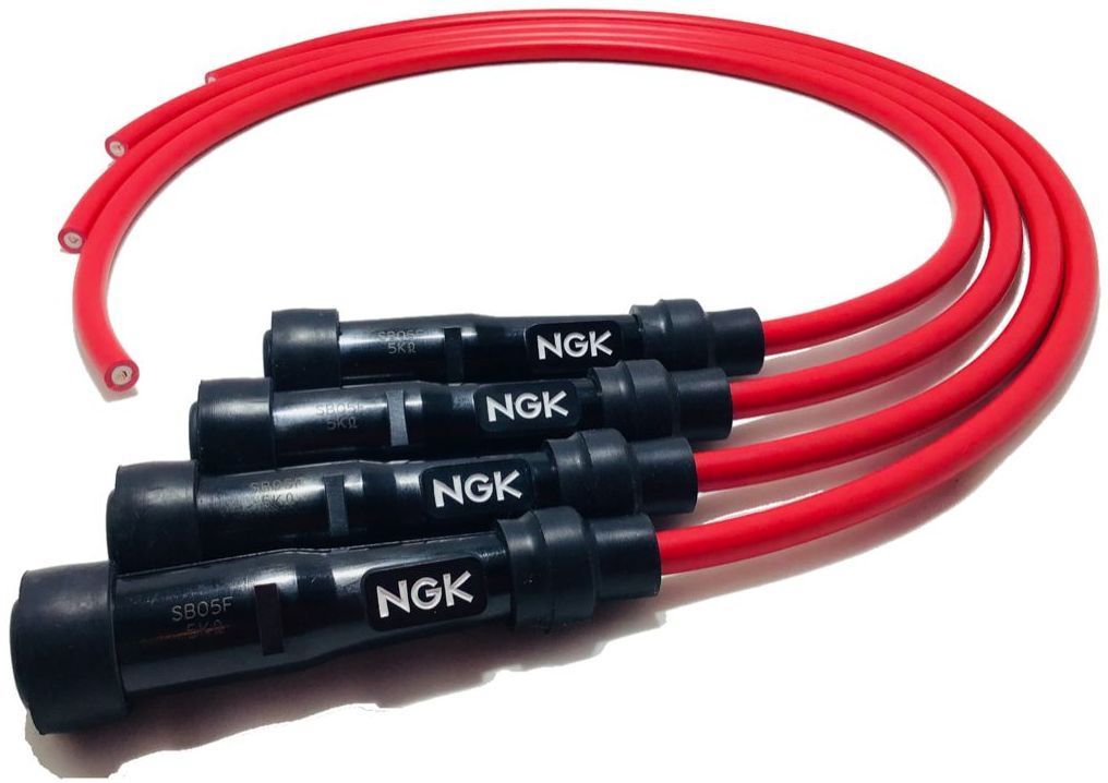 NGK 赤 プラグコード・プラグキャップ 4本⁄S型 セット ゼファー400χ