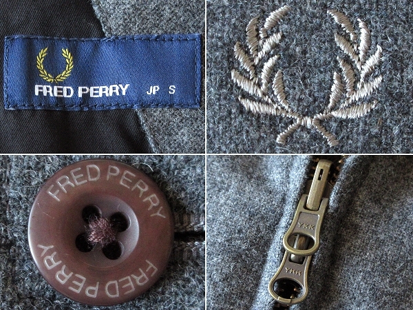 美品 名作 FRED PERRY フレッドペリー ローレルロゴ刺繍 ユニオン  