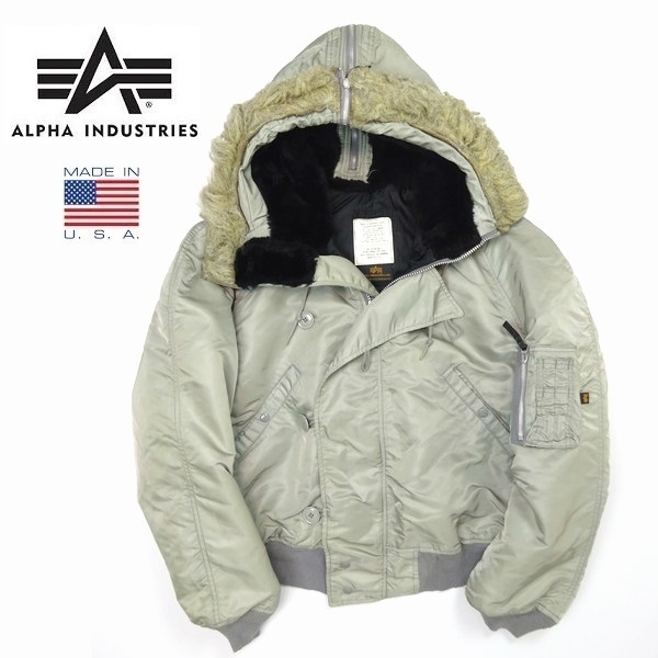 ALPHA INDUSTRIES N2B フライトジャケット シルバー系 size L アルファ